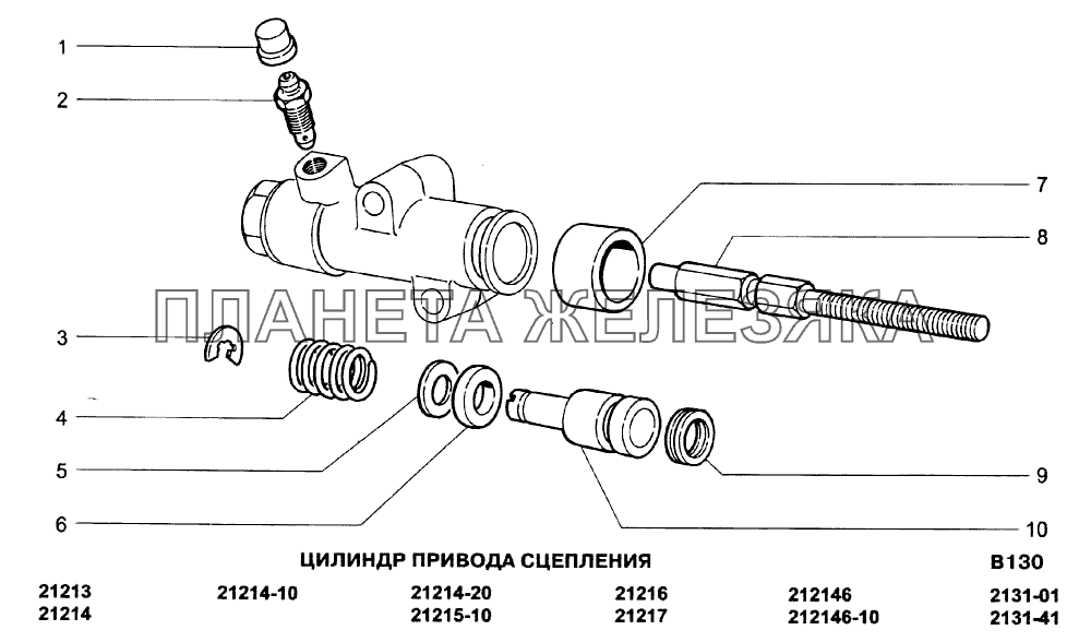 Цилиндр привода сцепления ВАЗ-21213-214i